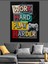 Çalış Kazan Eğlen Afişi Dekoratif Kanvas - Mdf Ahşap Tablo 5