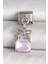 316L Çelik Gümüş Renk Pembe Zirkon Taşlı Çanta Model Nomination Charm 1