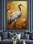 Pastel Renkler Turna Kuşu Sahil Dekoratif Kanvas - Mdf Ahşap Tablo 1