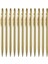 12 Pcs Gold Ince Beyaz Kalemler Siyah Mürekkep 1 mm Orta Nokta Öğrenciler Için Metalik Geri Çekilebilir Kalemler Öğretmenler Ofisi (Yurt Dışından) 1