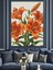 Turuncu Zambak Çiçekleri Buket Dekoratif Kanvas - Mdf Ahşap Tablo 3