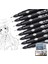 Sıpa 8pcs Siyah Ince Liner Kalemler Mini Liner Fineliner Çizim Kalemleri Sanatçı Illüstrasyon Teknik Çizim Ofis Belgeleri (Yurt Dışından) 3
