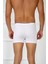 Erkek Büyük Beden Pamuklu Likralı Boxer Beyaz 4