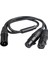 Xlr Y -Sprıtter Kablo Xlr Erkek - Çift Xlr Dişi Mikrofon Birleştirici Y Kordon Dengeli Mikrofon Adaptör Yama Kablosu - 50CM (Yurt Dışından) 3