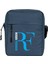 Roger F. Blue Logo Omuz Çantası Fermuarlı Lacivert Renk 1
