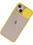 Ieg iPhone 13 Kılıf Palm Buzlu Kamera Sürgülü Silikon - Sarı 3