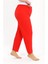 Kadın Pamuklu Büyük Beden Alt Pijama Kırmızı 4