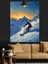 Karlı Dağdan Hızla Inen Kayakçı Dekoratif Kanvas - Mdf Ahşap Tablo 2