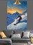 Karlı Dağdan Hızla Inen Kayakçı Dekoratif Kanvas - Mdf Ahşap Tablo 3