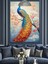 Tavus Kuşu Rengarenk Tüyler Canlı Dekoratif Kanvas - Mdf Ahşap Tablo 2