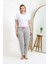 Kadın Pamuklu Büyük Beden Alt Pijama Gri 5
