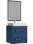 Perge 60 cm Lavabo Dolabı Mat Safir Blue ve LED Ayna 1