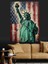 Özgürlük Heykeli Amerikan Bayrağı Dekoratif Kanvas - Mdf Ahşap Tablo 5