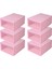 6 Parçalı Şeker Renkli Ayakkabı Kutusu, Şeffaf Plastik Ayakkabı Saklama Kutusu, Ayakkabı Dolabı Depolama Çekmecesi Dikdörtgen Pembe (Yurt Dışından) 3
