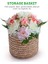 3 Adet/set El Yapımı Saman Dokuma Depolama Sepeti Kaplama Atıştırmalık Organizatör Depolama Kutusu Çamaşır Sepetleri Rattan Depolama Çiçek Sepeti (Yurt Dışından) 3