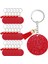 Akrilik Anahtarlık Boş Ring 1.97 Inç Parıltı Akrilik Boş Diy Anahtarlık Püskül Kırmızı (Yurt Dışından) 1