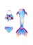 Kız Yüzme Çocukları Için Denizkızı Tail Mayo Bikini Kostüm 3pcs Setler Çiçek Kafa Bandı (6-7 Yıl) (Yurt Dışından) 5