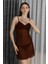 Kadın Fantezi Tül Gecelik Kahve 1