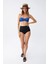 Kadın Straplez Mavi Yüksek Bel Bikini Takımı 1