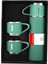 Paslanmaz Çelik Termos Pembe Renk 3 Bardaklı Termos Seti Vakumlu Termos Set 450-550 ml Içecek Paslan 2