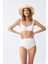 Kadın Basic Beyaz Pedli Yüksek Bel Bikini Takımı 1