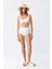 Kadın Basic Beyaz Pedli Yüksek Bel Bikini Takımı 2