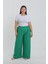 Kadın Büyük Beden Yeşil Rahat Kesim Baggy Tek Alt 1