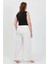 Kadın Büyük Beden Bürümcük Pantolon Beyaz 3