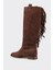 Kahve Deri Kadın Çizme 3