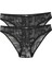Kadın Siyah Yılan Desenli 2'li Slip 1