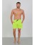 Erkek Fermuarlı Cepli Deniz Şortu Neon Yeşil 1