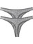 Kadın Gri Zebra Desenli 2'li Tanga Slip 1