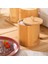 PBT-604 Bambu Çok Amaçlı Standlı Saklama Kabı Organizer 4 Parça Baharat Seti 3