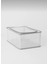 1 Adet Şeffaf Çelik Çerçeveli Fermuarlı Saklama Kutusu 45X30X20 cm Organizer 2