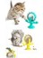 Buffer® Vantuzlu Zilli Interaktif Dönebilen Mama Kaplı Renkli Eğlenceli Eğitici Kedi Oyuncağı 7