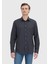 Antrasit Casual Fit Dokuma Casual %100 Pamuk Gömlek 2