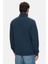 Leon Lacivert Yarım Fermuar Baskılı Dik Yaka Standard Fit Erkek Sweatshirt 7