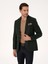 Erkek Haki Slim Fit Yün Karışımlı Mikro Desenli Ceket 50310771-VR027 3