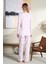 Kadın Penye Uzun Kol Pijama Takımı 3114 Lila 2