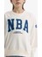 Kız Çocuk NBA Wordmark Oversize Geniş Kalıp Bisiklet Yaka Sweatshirt F3200A825AU 3