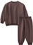 Basic Karyoka Detaylı Sweatshirt Takım 3-8 Yaş Kahverengi 2