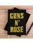 Guns N Rose Text Yellow Siyah Kanvas Defter Çizgisiz 1