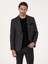 Erkek Siyah Slim Fit İpek Kaşmir Karışımlı Mikro Desenli Blazer Ceket 50310753-VR046 1