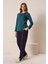 Kadın Penye Uzun Kol Pijama Takımı 3196 ZÜMRÜT01 1