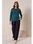 Kadın Penye Uzun Kol Pijama Takımı 3196 ZÜMRÜT01 3