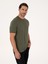 Erkek Haki Regular Fit %100 Pamuk Bisiklet Yaka Basic T-shirt 50319801-VR027 3