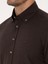 Erkek Koyu Kahverengi Slim Fit Uzun Kollu Gömlek 50313122-VR084 7