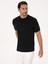Erkek Siyah Regular Fit %100 Pamuk Bisiklet Yaka Basic T-shirt 50319801-VR046 3