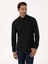 Erkek Siyah Slim Fit %100 Pamuk Yakası Düğmeli Flanel Gömlek 50313122-VR046 1
