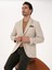 Erkek Bej Slim Fit Yün Kaşmir Karışımlı Mikro Desenli Ceket 50310754-VR011 1
